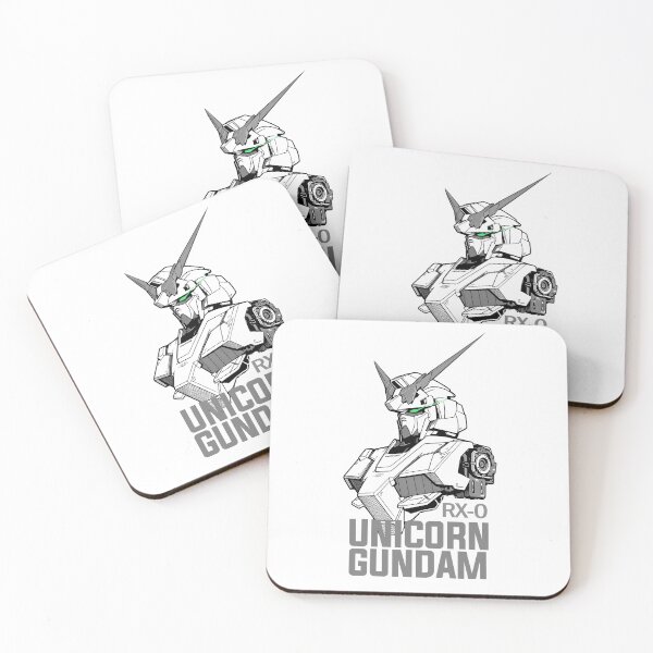 Item preview, black white vector unicorn Gundam art Digital Artwork full colour designed and sold by sabartgunpla.