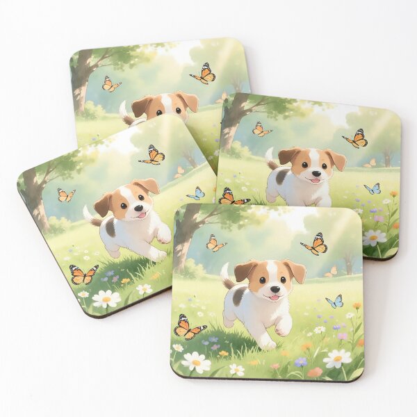 Item preview, Puppy dog playing in a field.  designed and sold by Nomad-Maynard.