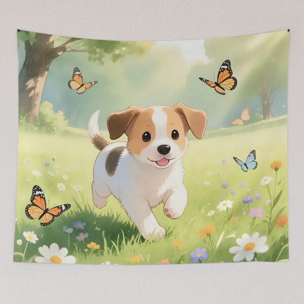 Item preview, Puppy dog playing in a field.  designed and sold by Nomad-Maynard.