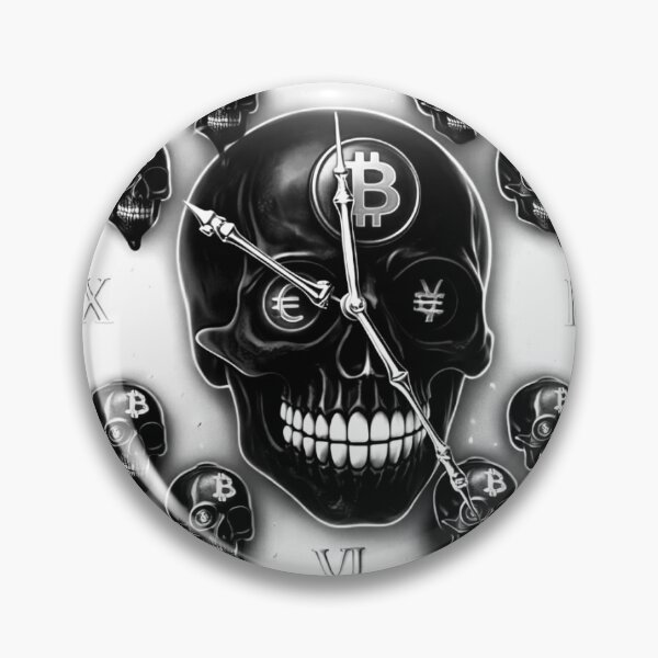 Item preview, IT’S TIME CRYPTO SKULL CLOCK designed and sold by KRYPTO-KHAT.