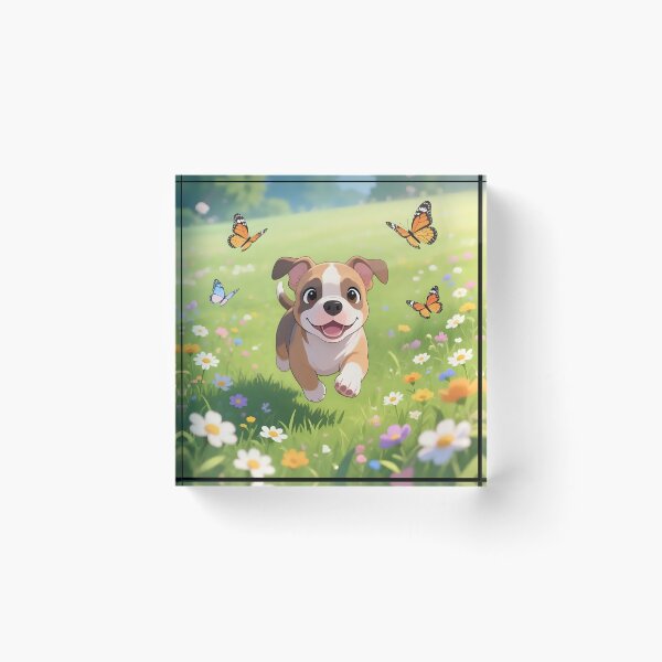 Item preview, Puppy dog playing in a field.  designed and sold by Nomad-Maynard.