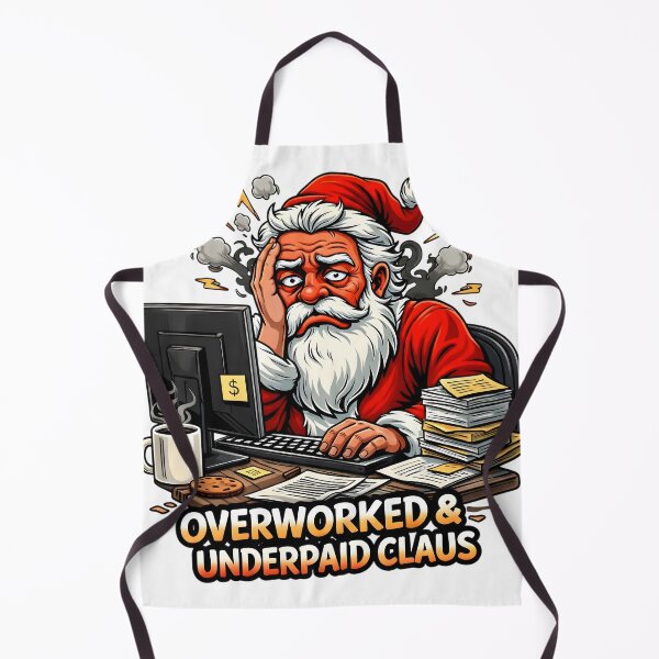 Item preview, Overworked And Underpaid Claus Funny Christmas designed and sold by SoulenCify.