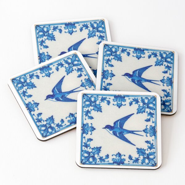 Item preview, Portuguese Azulejo Swallow Tile designed and sold by vivaportugalstore.