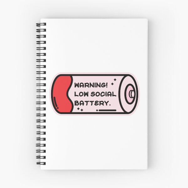 Item preview, Warning! Low Social Battery. designed and sold by the-craft-shop.