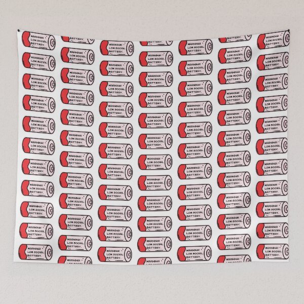 Item preview, Warning! Low Social Battery. designed and sold by the-craft-shop.