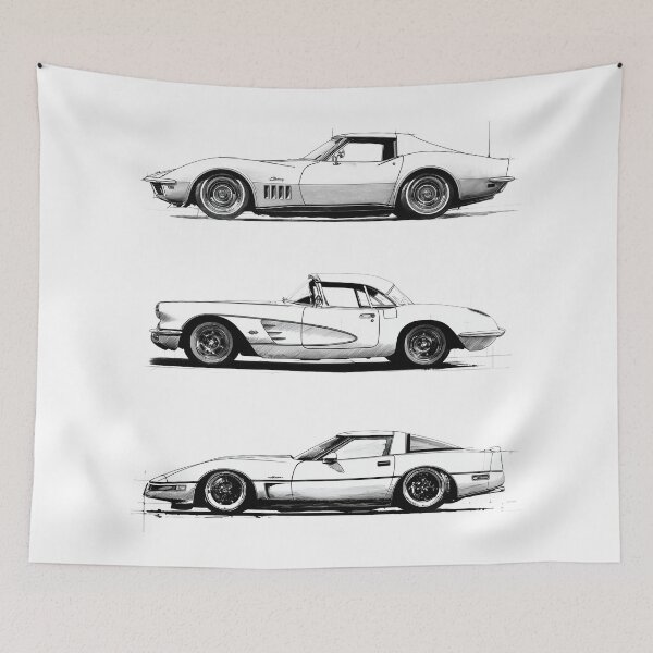 Item preview, Three Corvettes Sketch designed and sold by HoskingInd.