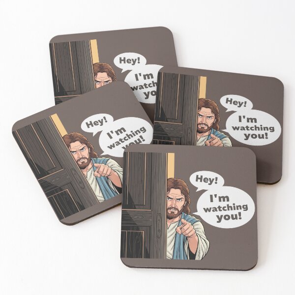 Item preview, Funny Jesus I'm Watching You Comic Style Religious Meme designed and sold by KiwiRider.