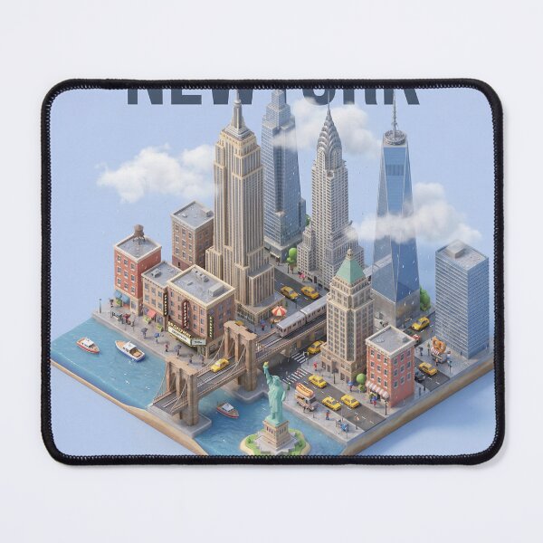 Item preview, New York in Miniature – Isometric 3D Cityscape of Iconic NYC Landmarks designed and sold by Chetan-Anu.