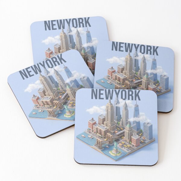 Item preview, New York in Miniature – Isometric 3D Cityscape of Iconic NYC Landmarks designed and sold by Chetan-Anu.