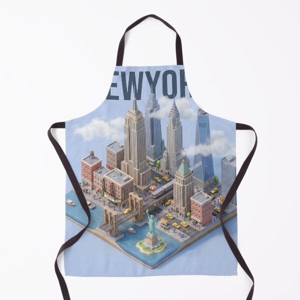 Item preview, New York in Miniature – Isometric 3D Cityscape of Iconic NYC Landmarks designed and sold by Chetan-Anu.