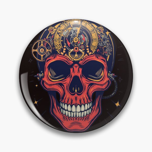 Item preview, Clockwork Skull – Steampunk Time Machine Graphic designed and sold by RebelDropAlternative.
