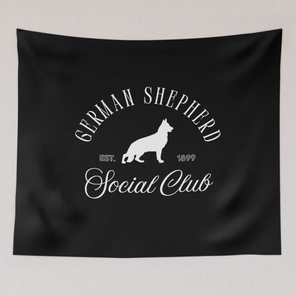 Item preview, German Shepherd Social Club – Classic Heritage Dog Breed Emblem designed and sold by TheFlannelDog.