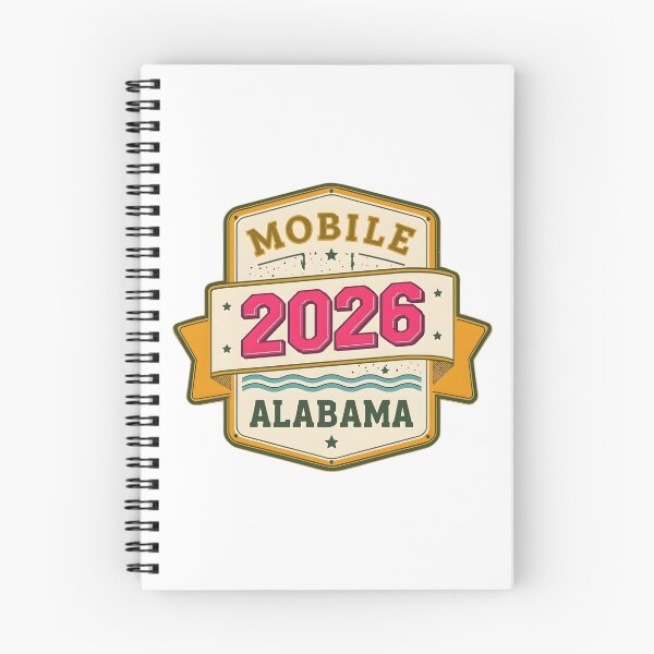 Item preview, Mobile 2026 Retro Travel Badge Design - Vintage Alabama Waves and Stars designed and sold by FestivityFinds.