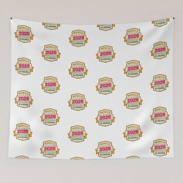 Item preview, Mobile 2026 Retro Travel Badge Design - Vintage Alabama Waves and Stars designed and sold by FestivityFinds.