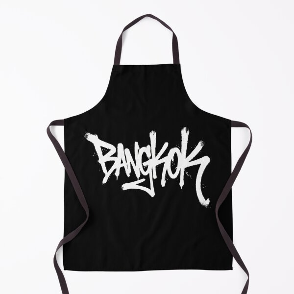 Item preview, Bangkok Graffiti Tag - White Spray Paint Street Art, Bangkok Urban Streetwear - Edgy Spray Paint Typography designed and sold by Thai-Era-Shop.