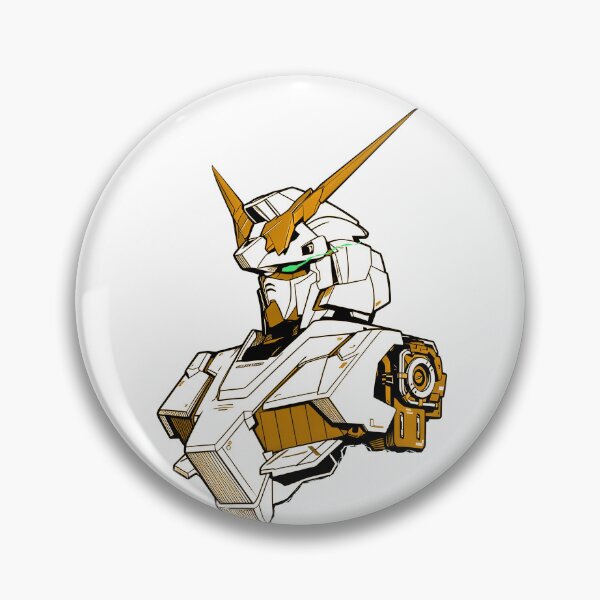Item preview, gold illustration vector unicorn Gundam art Digital Artwork designed and sold by sabartgunpla.