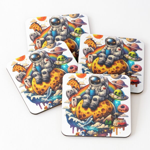 Item preview, Chill Astronaut in Space – Funny Cosmic Art Illustration designed and sold by UrbanEchoHub.