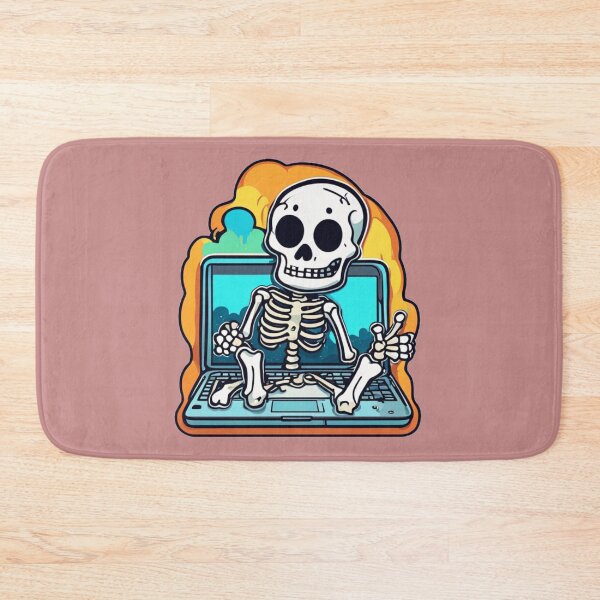 Item preview, Funny Skeleton in Laptop designed and sold by KingCuppaDigitalArt.