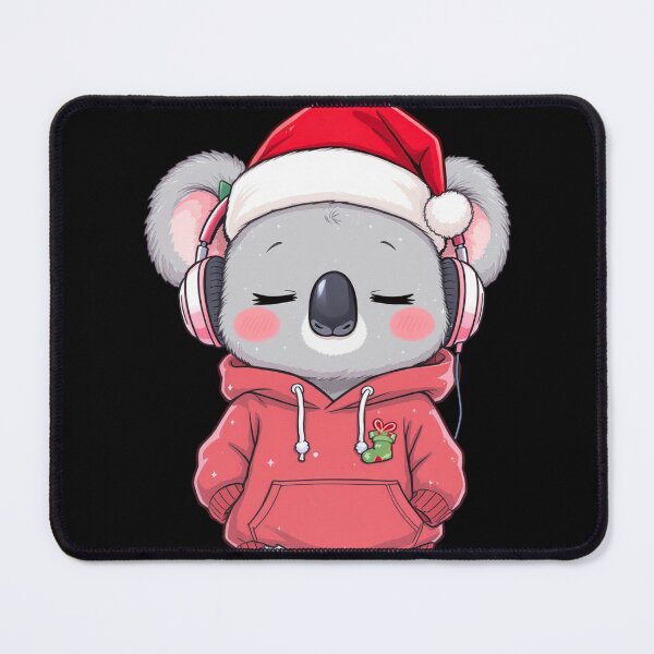Item preview, Sleepy Kawaii Koala Listening to Christmas Music | Cute Chibi Holiday Koala designed and sold by ColorSplash123.