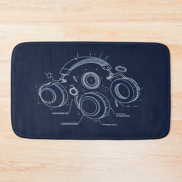 Item preview, Headphones Blueprint - Audiophile Tech Schematic designed and sold by Dakson Design - Fantasy Art.