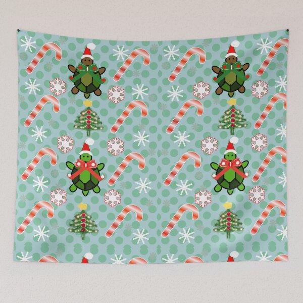 Item preview, Cute Christmas Turtle Pattern – Festive Holiday Animal Illustration designed and sold by HopeAndHustle.