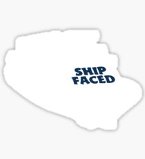 Lets Get Ship Faced Drinking Games Funny Boat Quote Sticker