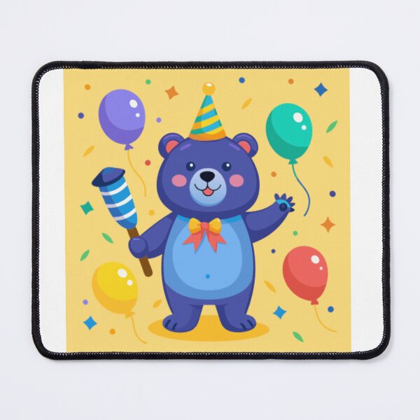 Item preview, Cute Party Bear Cartoon Birthday Celebration Design designed and sold by BKB APPARELS.