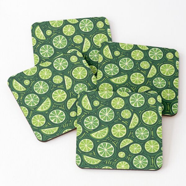 Item preview, Lime slice pattern, fruits light green dark green designed and sold by angel-cat-22.