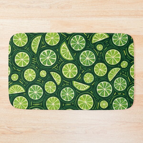 Item preview, Lime slice pattern, fruits light green dark green designed and sold by angel-cat-22.