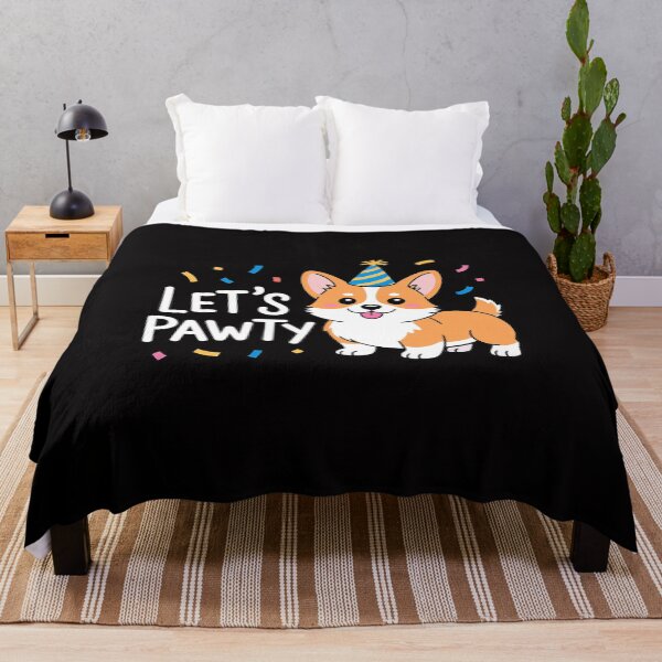 Item preview, Lets Pawty Birthday Corgi Kid Dog Themed Party designed and sold by teltvitossuilea.