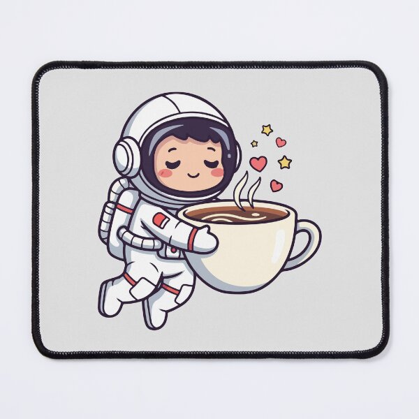 Item preview, Cute astronaut holding Coffee on Coffee Bean designed and sold by Pluto ⭐️.