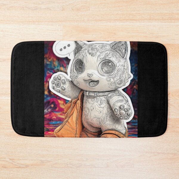Item preview, Cute Comic Kitten with Speech Bubble Illustration designed and sold by Grafititee.