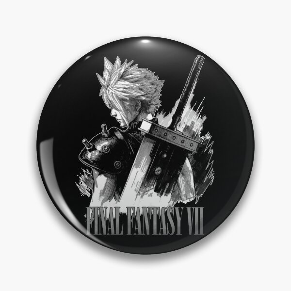 Item preview, black white final fantasy vii remake Digital Artwork  designed and sold by sabartgunpla.