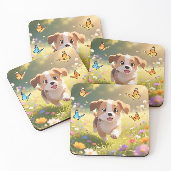 Item preview, Puppy dog playing in a field.  designed and sold by Nomad-Maynard.