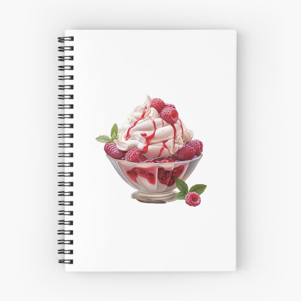 Item preview, "Raspberry Ice-cream | Raspberries Sticker | Sweet Berry Aesthetic Art" designed and sold by Mandayartstudio.