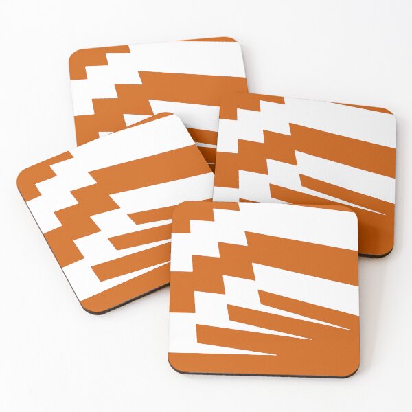 Item preview, Burnt orange and white geometric abstract background designed and sold by by-jwp.