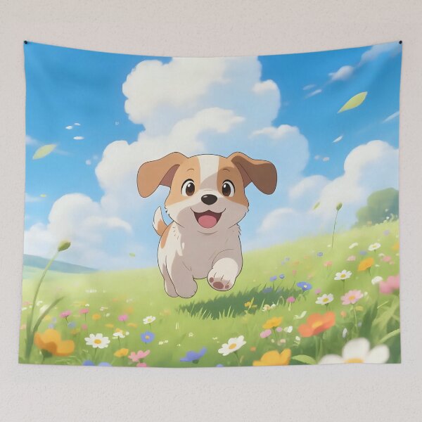 Item preview, Puppy dog playing in a field.  designed and sold by Nomad-Maynard.