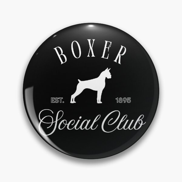 Item preview, Boxer Social Club – Classic Heritage Dog Breed Emblem designed and sold by TheFlannelDog.