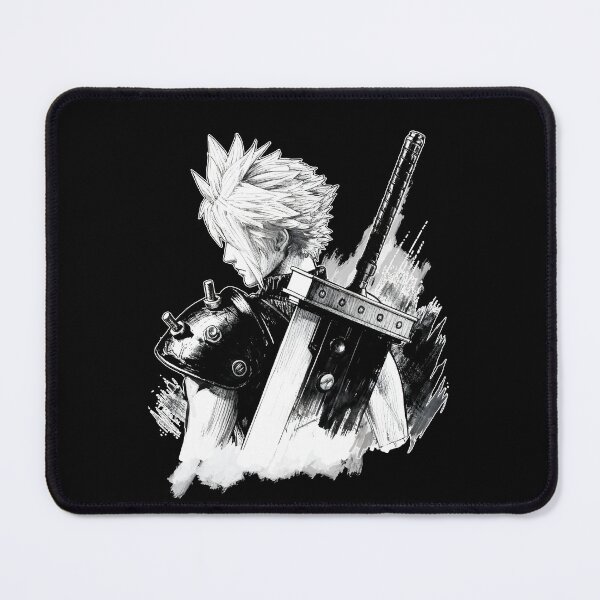 Item preview, final fantasy vii remake Digital Artwork black white retro designed and sold by sabartgunpla.