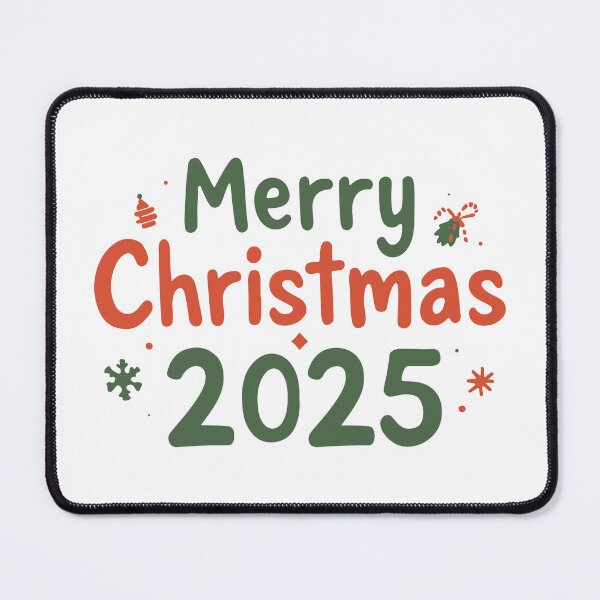 Item preview, Merry Christmas 2025 Hand Lettered Holiday Design designed and sold by DavidTeeStudio.