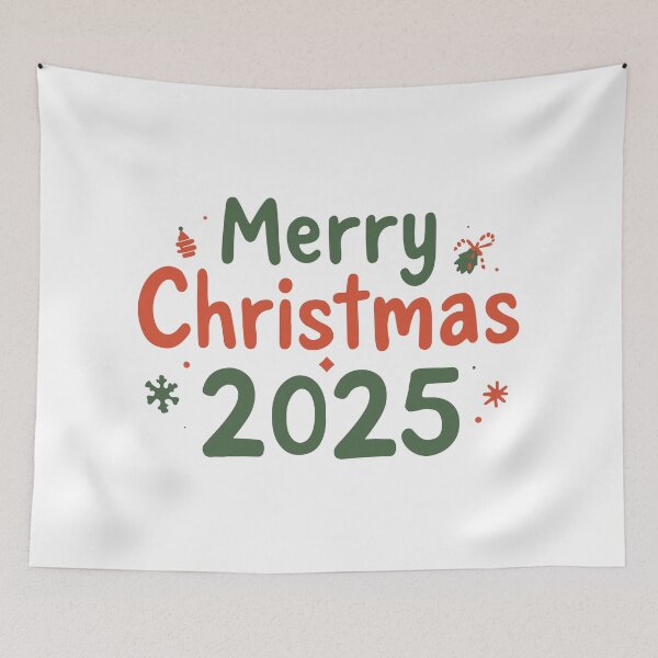 Item preview, Merry Christmas 2025 Hand Lettered Holiday Design designed and sold by DavidTeeStudio.