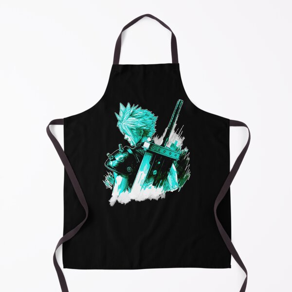 Item preview, final fantasy vii remake Digital Artwork black white blue retro designed and sold by sabartgunpla.