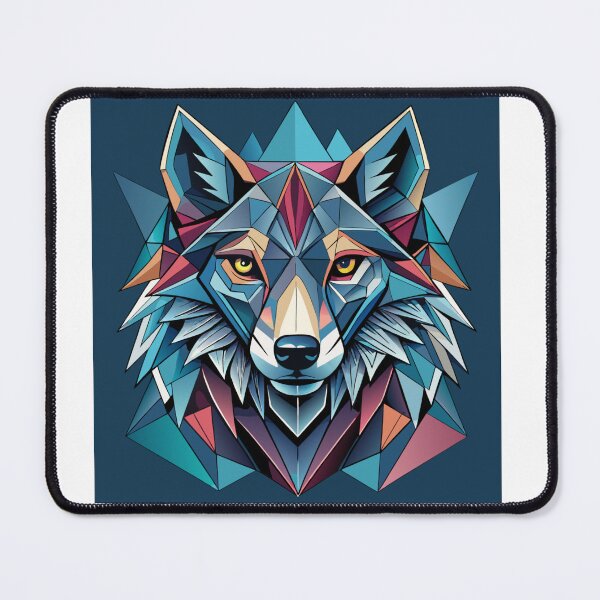 Item preview, Abstract Geometric Wolf Face Modern Art designed and sold by BKB APPARELS.