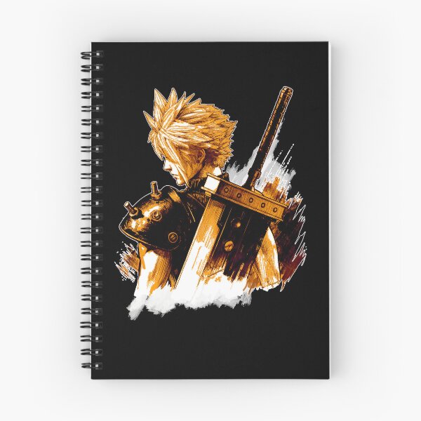 Item preview, final fantasy vii remake Digital Artwork black white gold retro designed and sold by sabartgunpla.