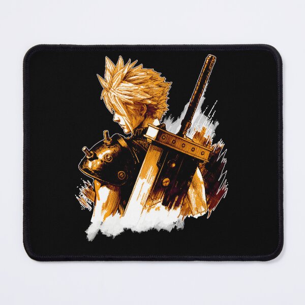 Item preview, final fantasy vii remake Digital Artwork black white gold retro designed and sold by sabartgunpla.