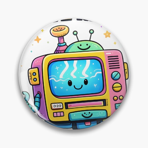 Item preview, Cute Retro Robot TV Illustration designed and sold by SoulenCify.