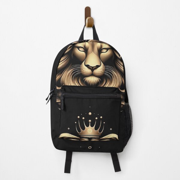 Item preview, Regal Golden Lion Queen with Crown – Majestic Animal Art designed and sold by JonelCrafts.