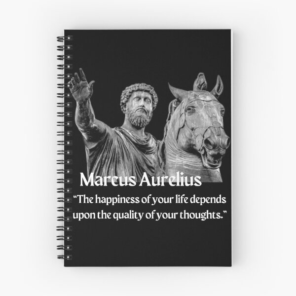 Item preview, Marcus Aurelius Happiness Quote Shirt designed and sold by Conquertees.
