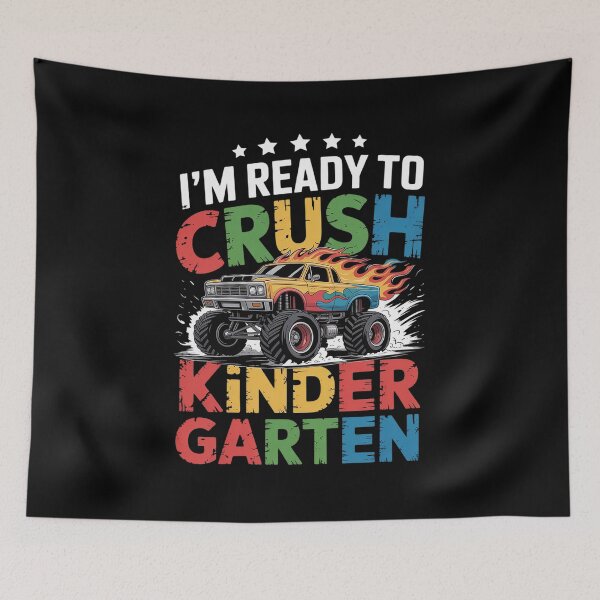 Item preview, Kids Ready to Crush Kindergarten Monster Truck Boy Back to School designed and sold by Moxizz.