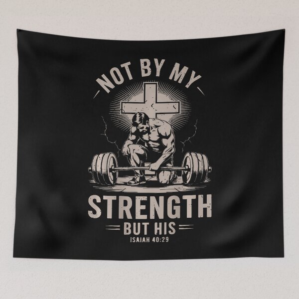Item preview, Not By My Strength But His Gym designed and sold by eenmaanoviy.